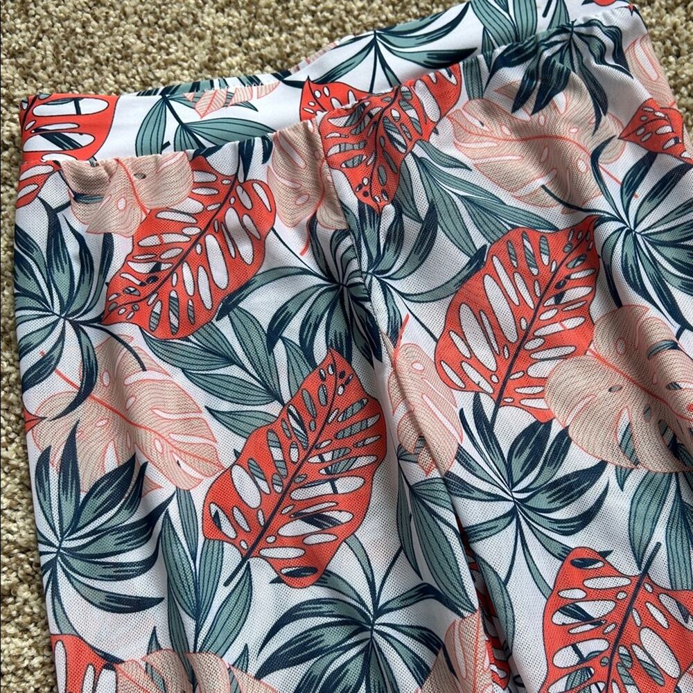 Kids Tropical Pull on Sheer Gauze Beach Pants, Size 5Y - Picture 2 of 6